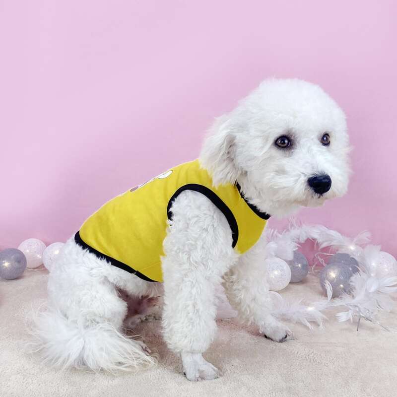 

Cartoon Figure Graphic Pet Tank, Yellow