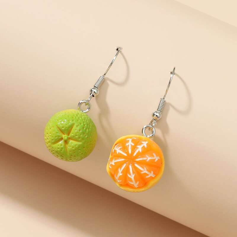 

Orange Drop Earrings, Multicolor