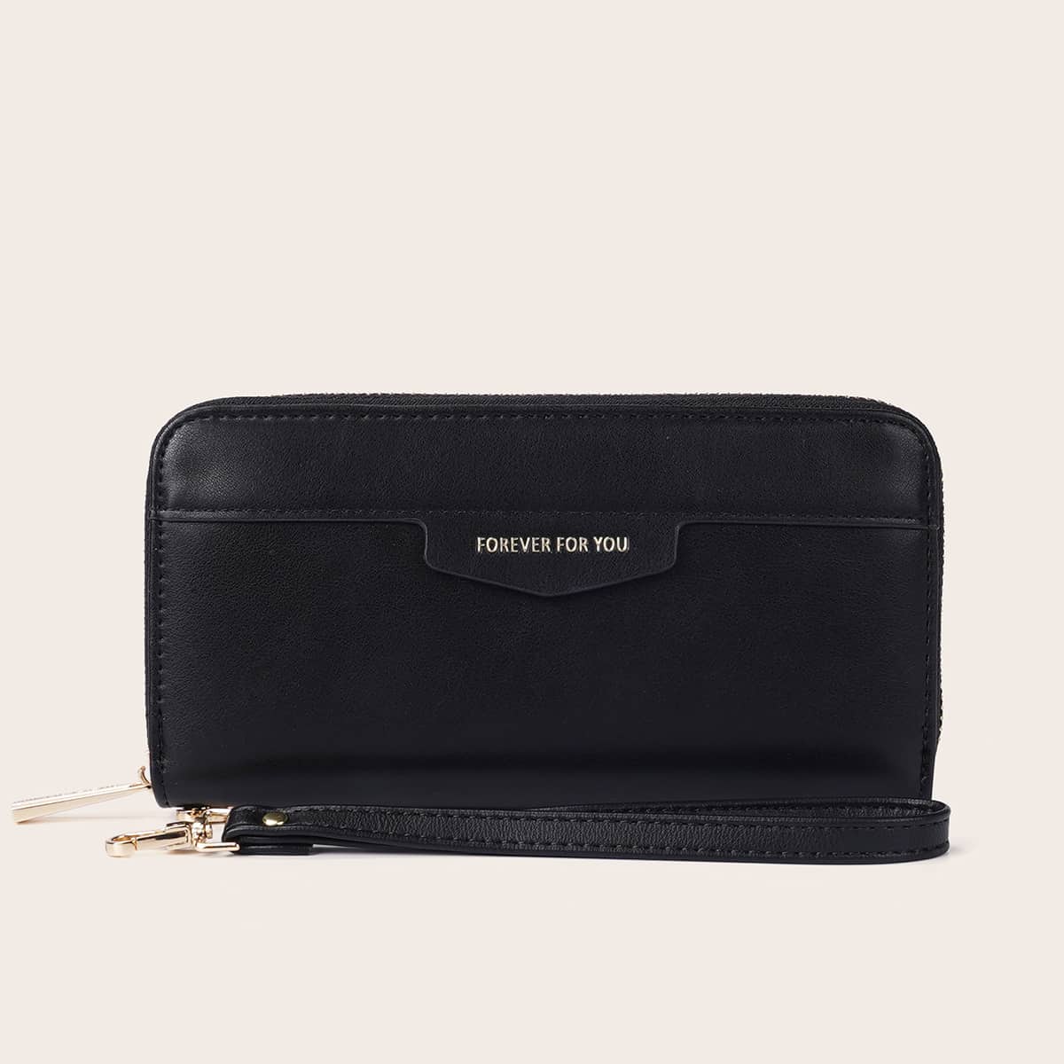 

Simple Zip Around Purse, Black