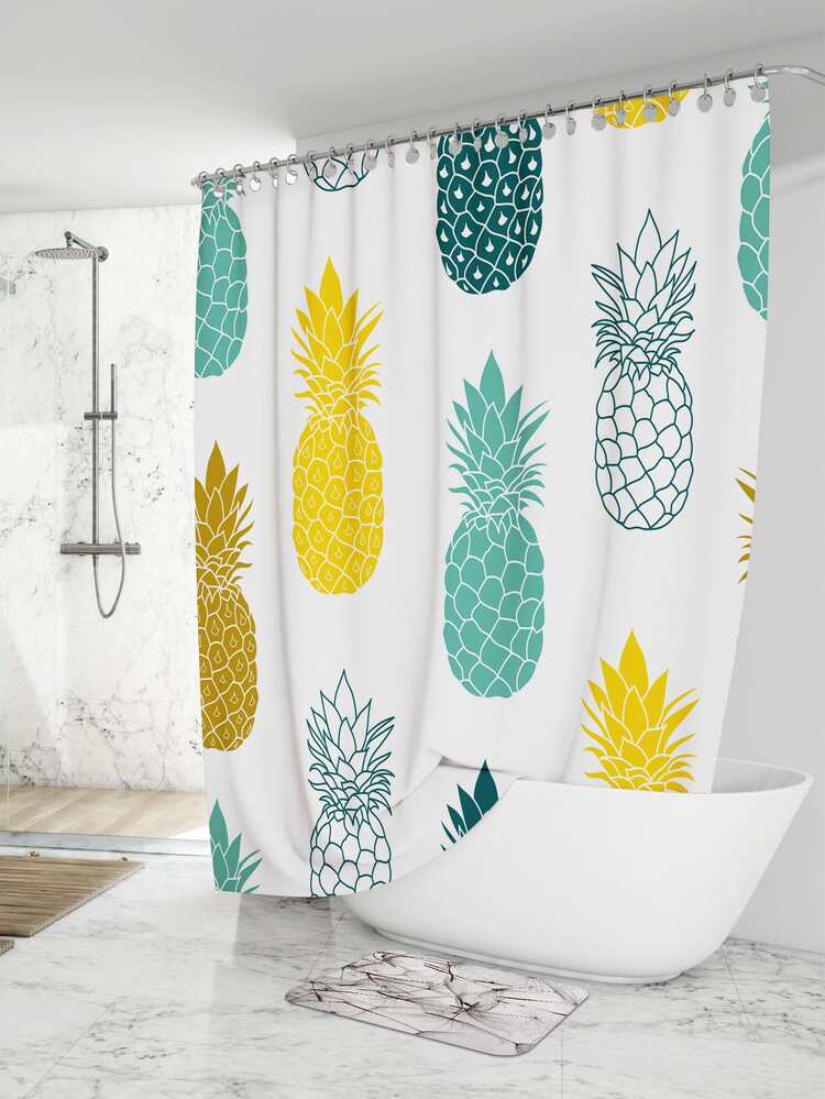 Rèm tắm in hình quả dứa - Nhiều màu - Xem 6