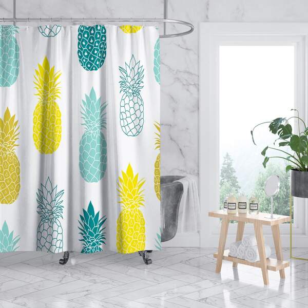 

Pineapple Print Shower Curtain, Multicolor