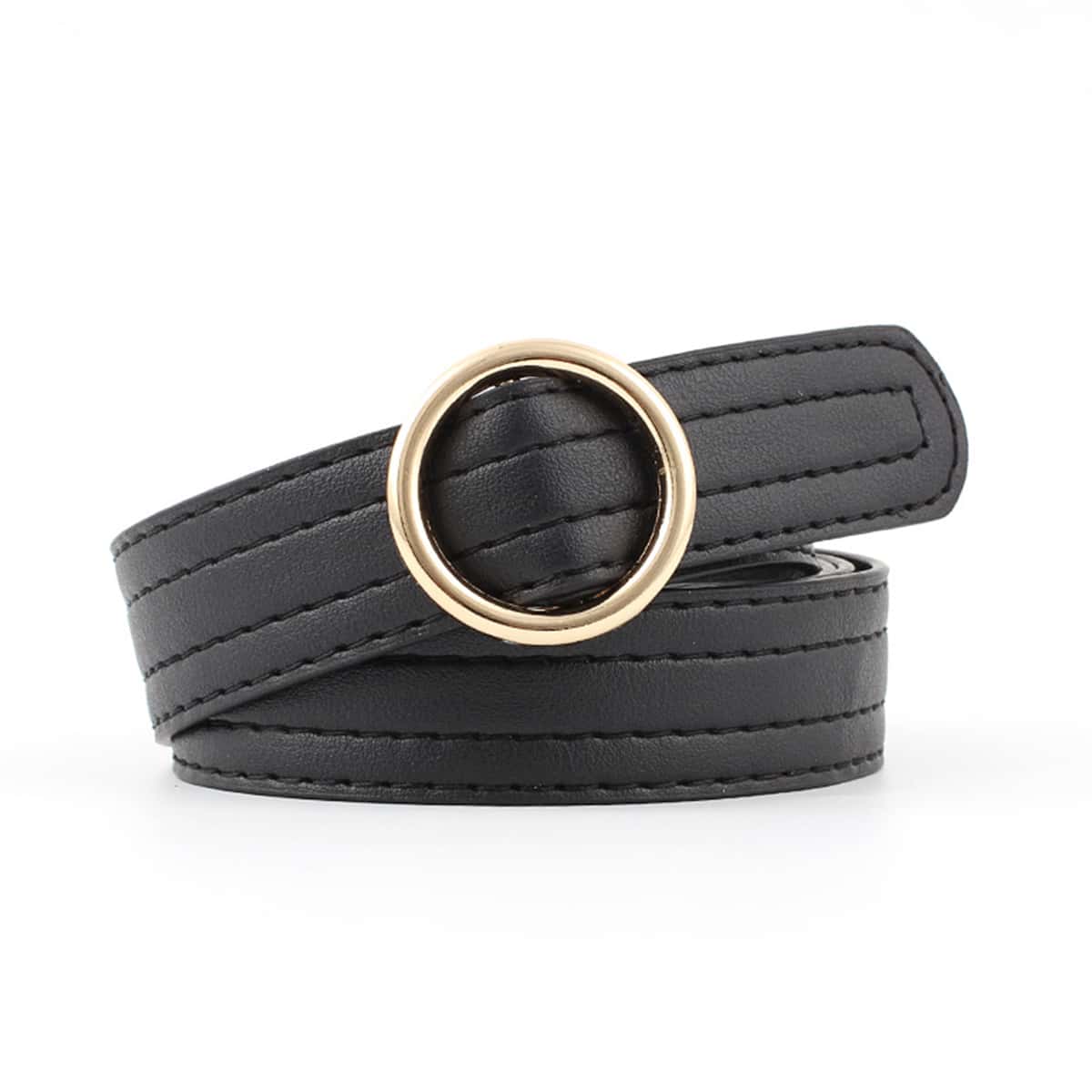 

Ring Buckle Belt, Black