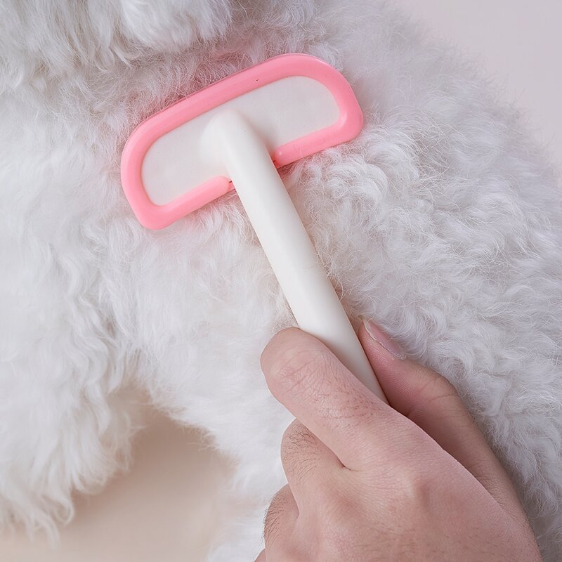 

Color Block Silicone Pet Hair Brush, Pink