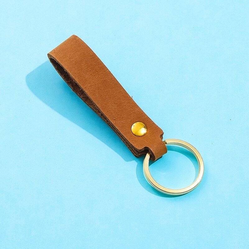 

Guys PU Leather Keychain, Brown