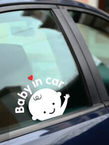 卡通图案玻璃贴纸、可爱防水车窗贴纸、贴纸、墙贴、家居装饰乙烯基贴纸、春季装饰品让您的家焕然一新、拉玛装饰贴纸礼物生日毕业返校房间装饰学校用品 - 白色 - 查看 5