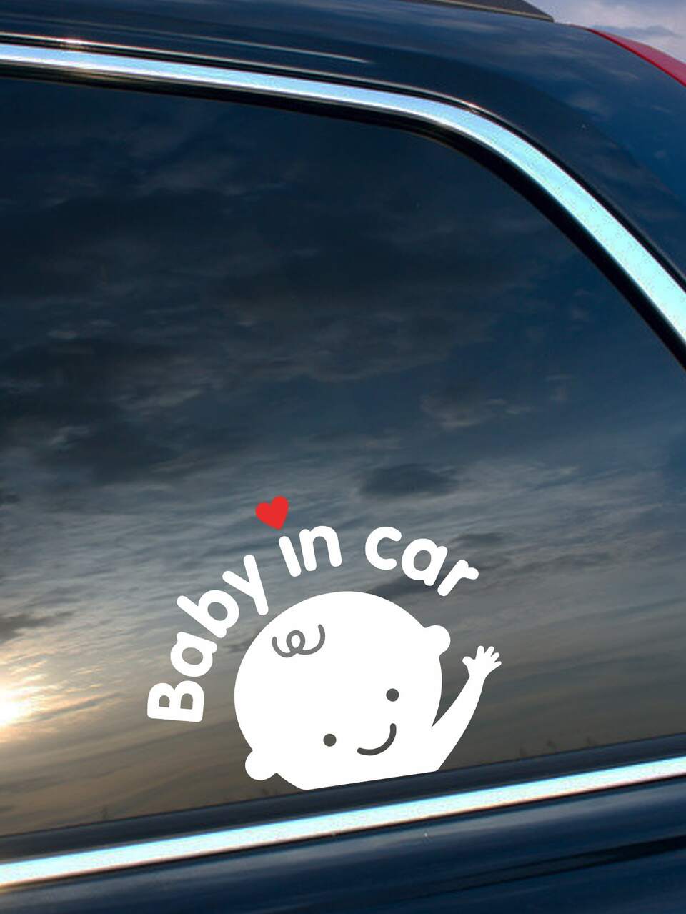 Cartoon Graphic Glass Sticker, Cute Waterproof Car Decal For Car Window, Stickers, Wall Decal, Vinyl Decal For Home Decorations, Spring Decoration Items Refresh Your Home, Rama Decoration Stickers Gifts Birthday Graduation Back To School Room Decor School Supplies