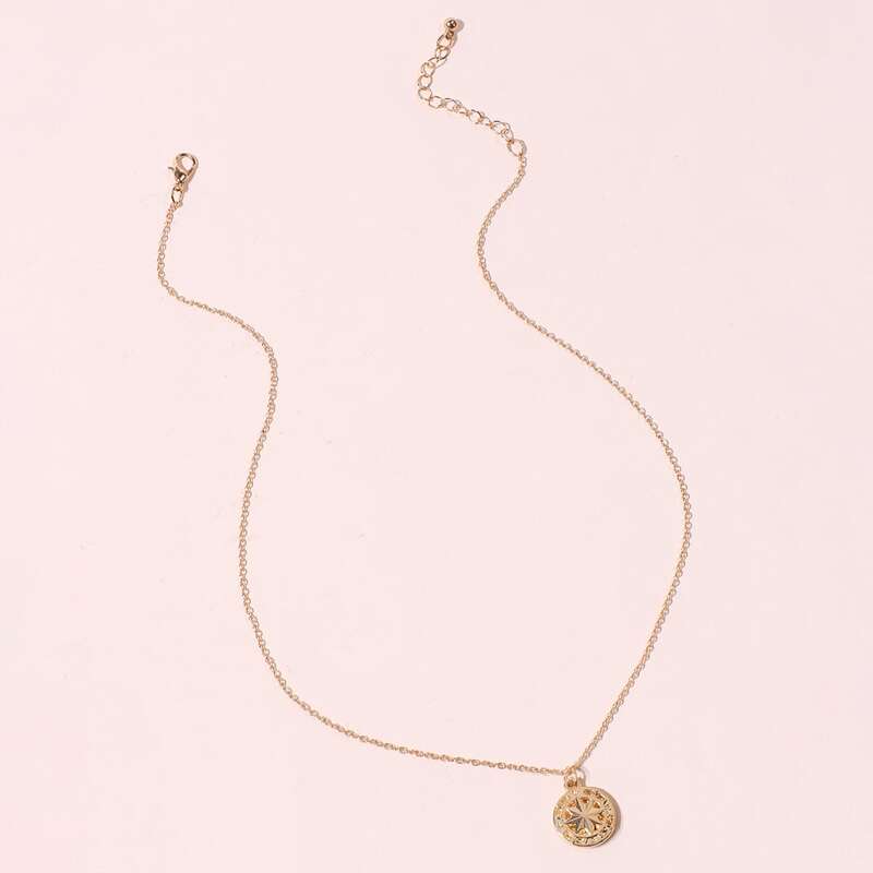 

Compass Pendant Necklace, Gold