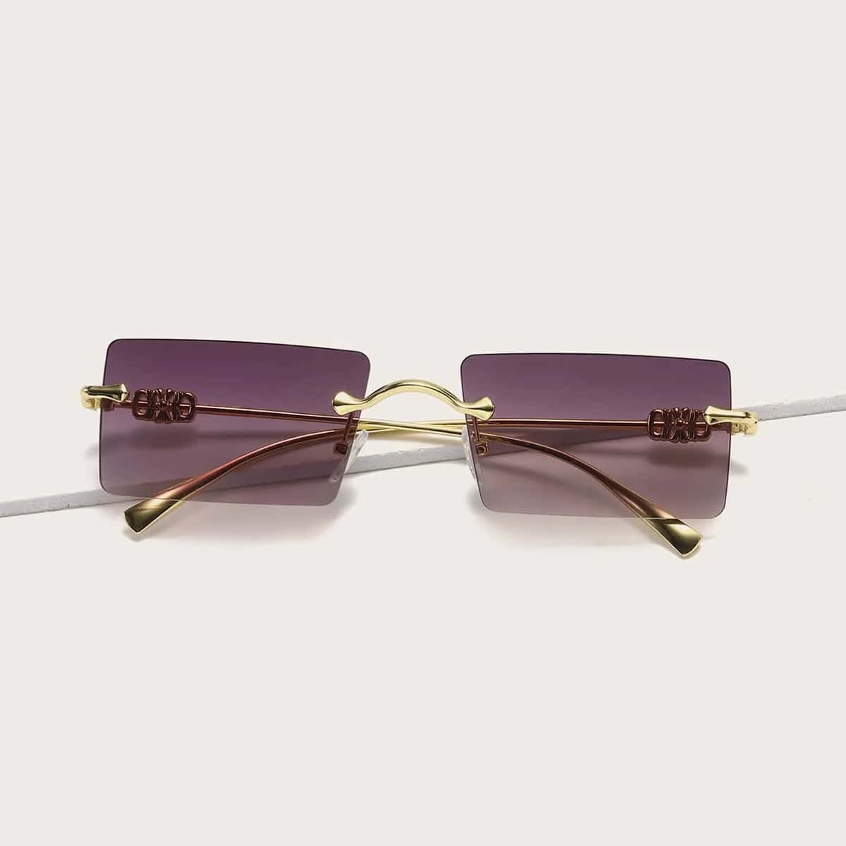 

Rectangle Rimless Sunglasses