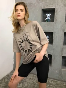 SHEIN Unity High Waist Cycling Shorts - Black - View 3