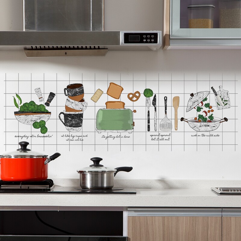 

Kitchenware Print Wall Sticker, Multicolor