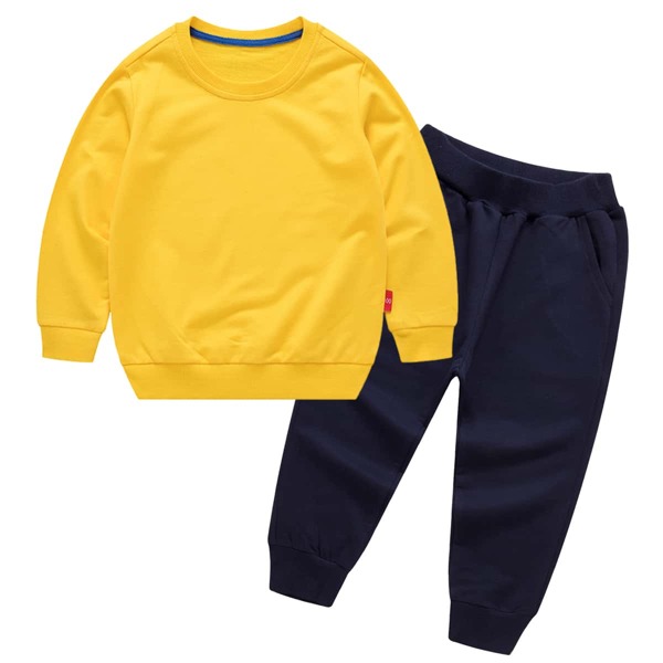 

Toddler Boys Patched Sweatshirt With Sweatpants, Multicolor