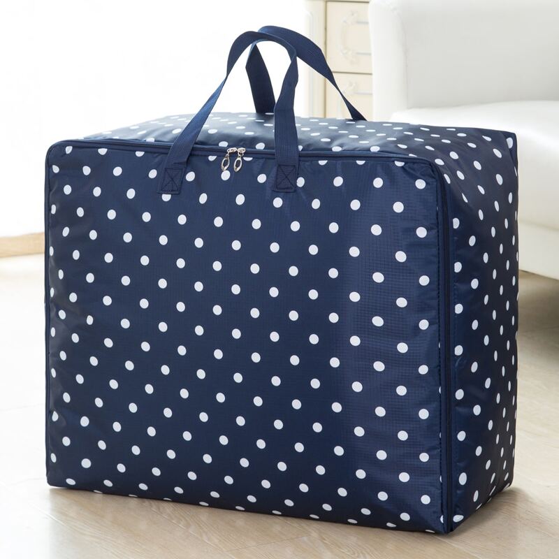 

Polka Dot Pattern Quilt Storage Bag, Blue