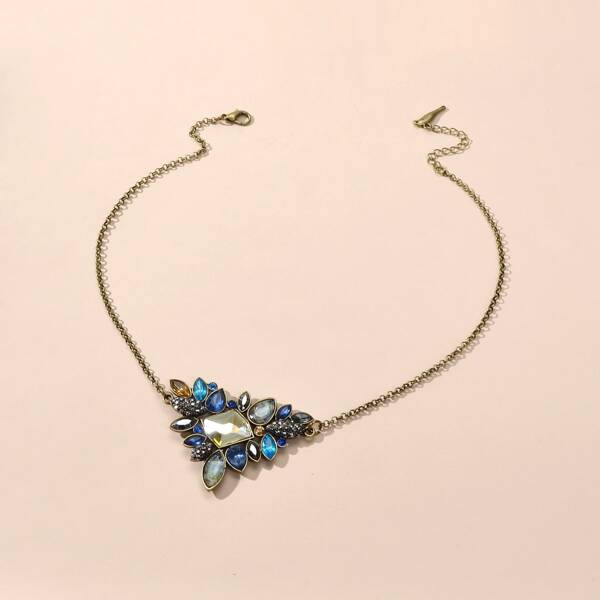 

Rhinestone Decor Necklace, Multicolor