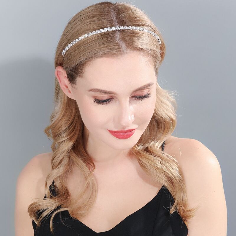 

Rhinestone Decor Hair Hoop, Silver