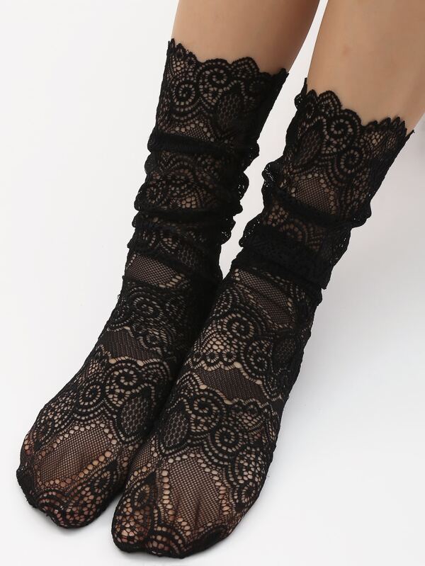 Lace Crew Socks SHEIN USA