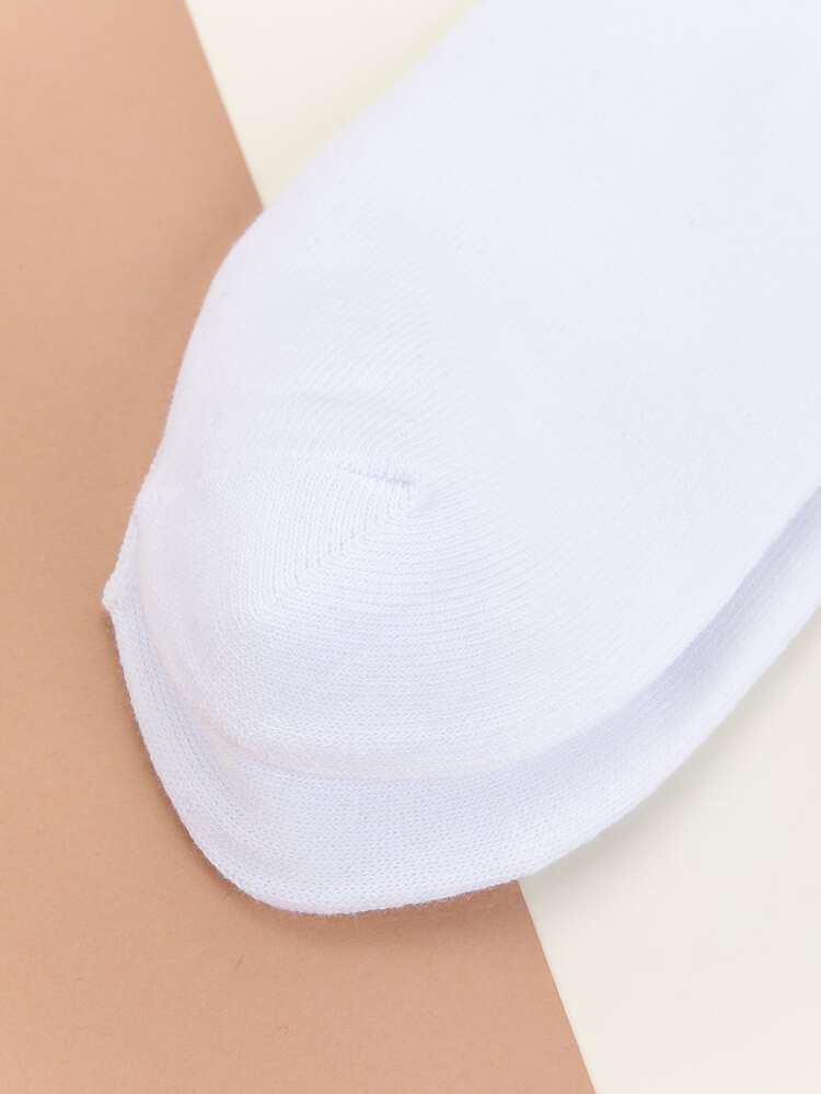 Vớ phi hành đoàn thêu hoạt hình - trắng - Xem 3