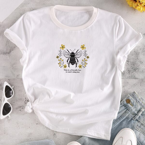 

Bee & Slogan Graphic Tee, White