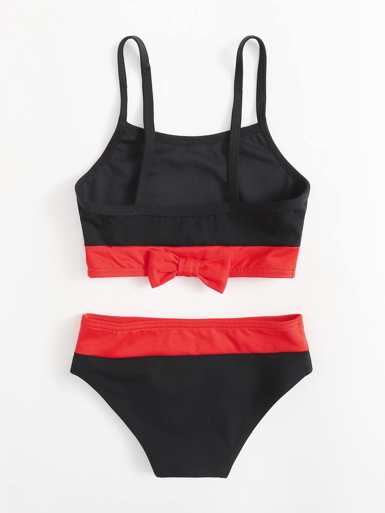 Baby Girl Two Tone Beachwear Summer Beach - Black - View 2