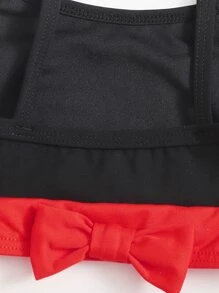 Baby Girl Two Tone Beachwear Summer Beach - Black - View 3