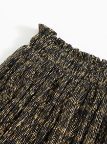SHEIN Plus Glitter Pleated Skirt - Multicolor - View 4