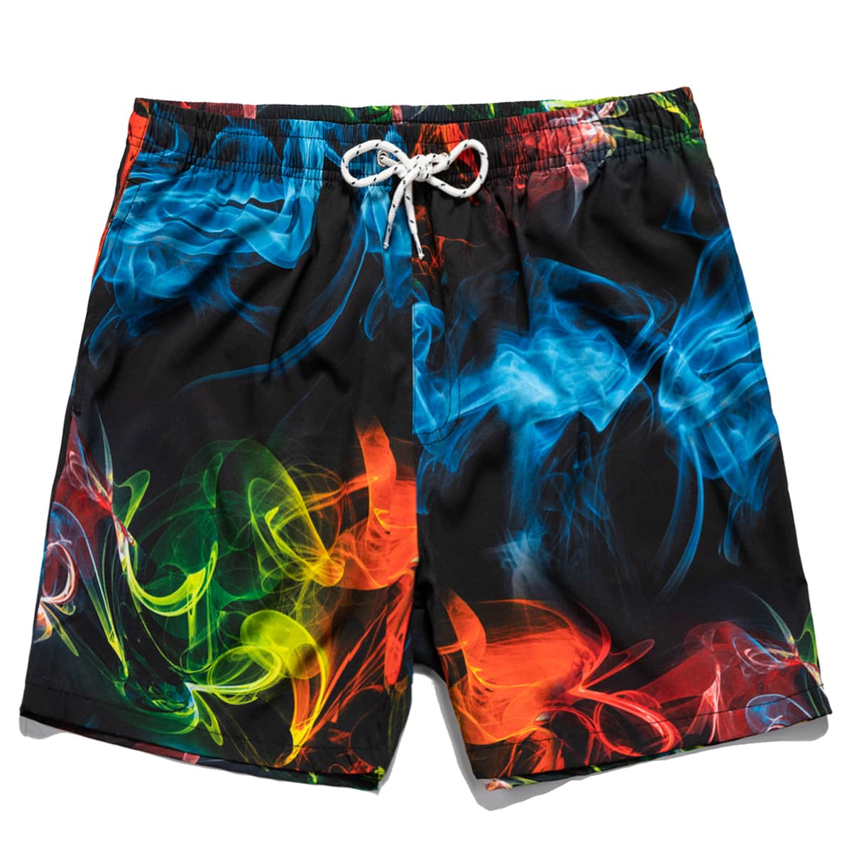 

Guys Graphic Print Drawstring Shorts, Black