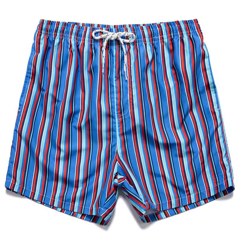 

Guys Striped Print Drawstring Shorts, Blue