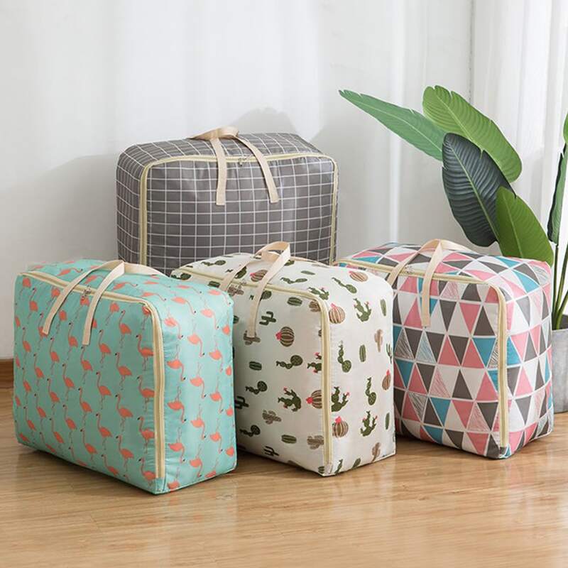 

1pc Random Pattern Quilt Storage Bag, Multicolor