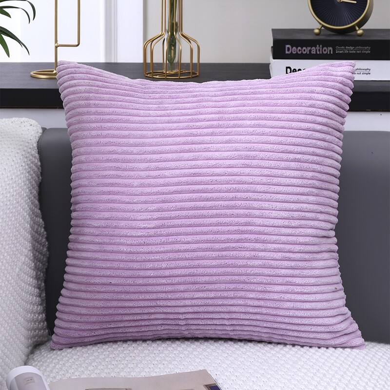 

Solid Color Cushion Cover Without Filler, Mauve purple