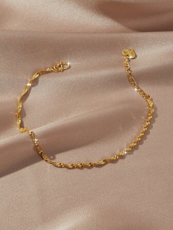 1st Gouden Hart Charm Elegante Delicate Ketting Wikkelarmband, Een Mooi Sieraden Cadeau Voor Vrouwen
