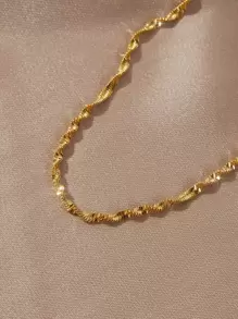 1pc Golden Heart Charm Elegant Delicate Chain Wrap Bracelet, A Lovely Jewelry Gift For Women