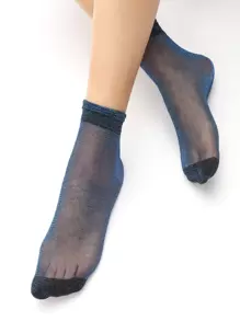 6 pares calcetines de tripulación transparentes
