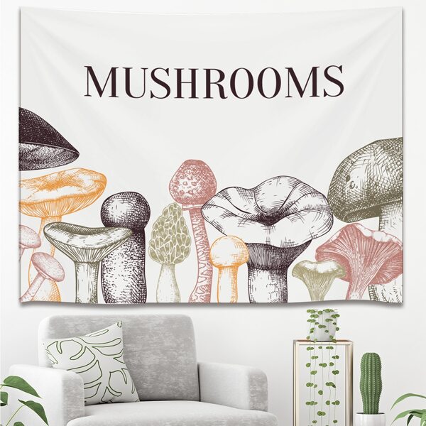 

Mushroom Print Tapestry, Multicolor