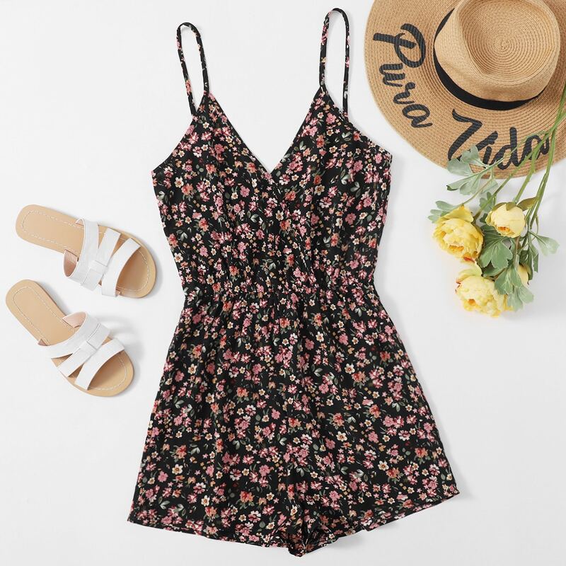 

Ditsy Floral Cami Romper, Multicolor