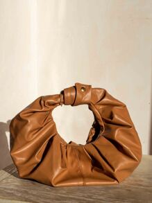 MOTF PREMIUM GATHER PU LEATHER BAG - Brown - View 3
