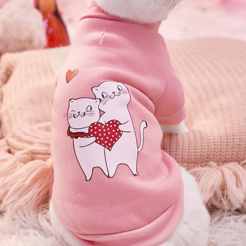 

Couple Cat Pet Sweatshirt, Pink