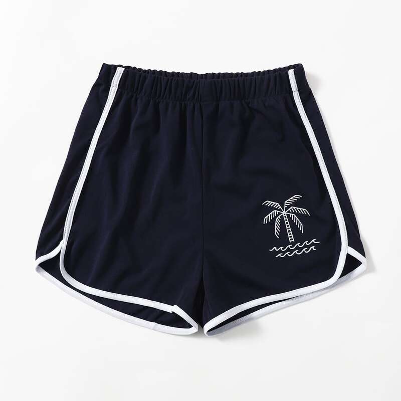 

Graphic Print Dolphin Shorts, Royal blue