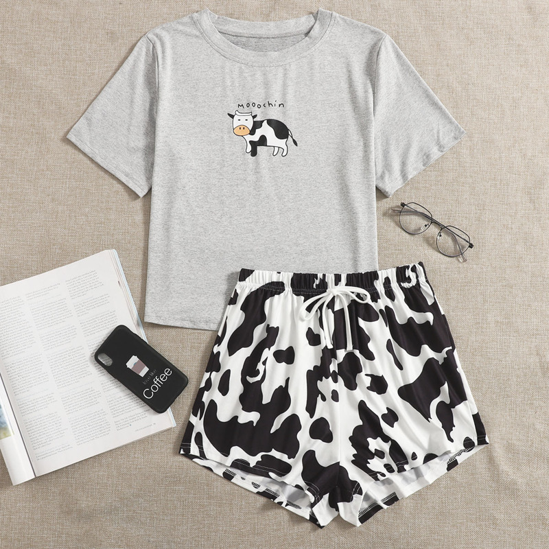 

Cow Print PJ Set, Multicolor