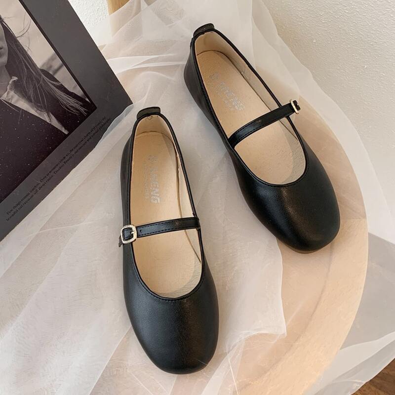 

Simple Mary Jane Flats, Black