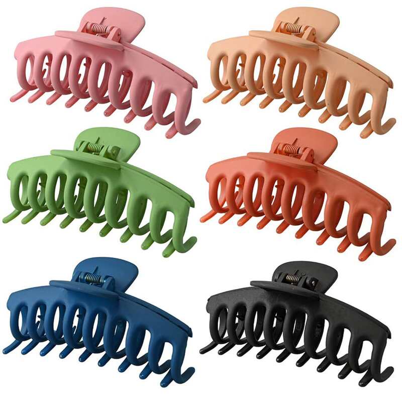 

3pcs Random Solid Hair Claw, Multicolor