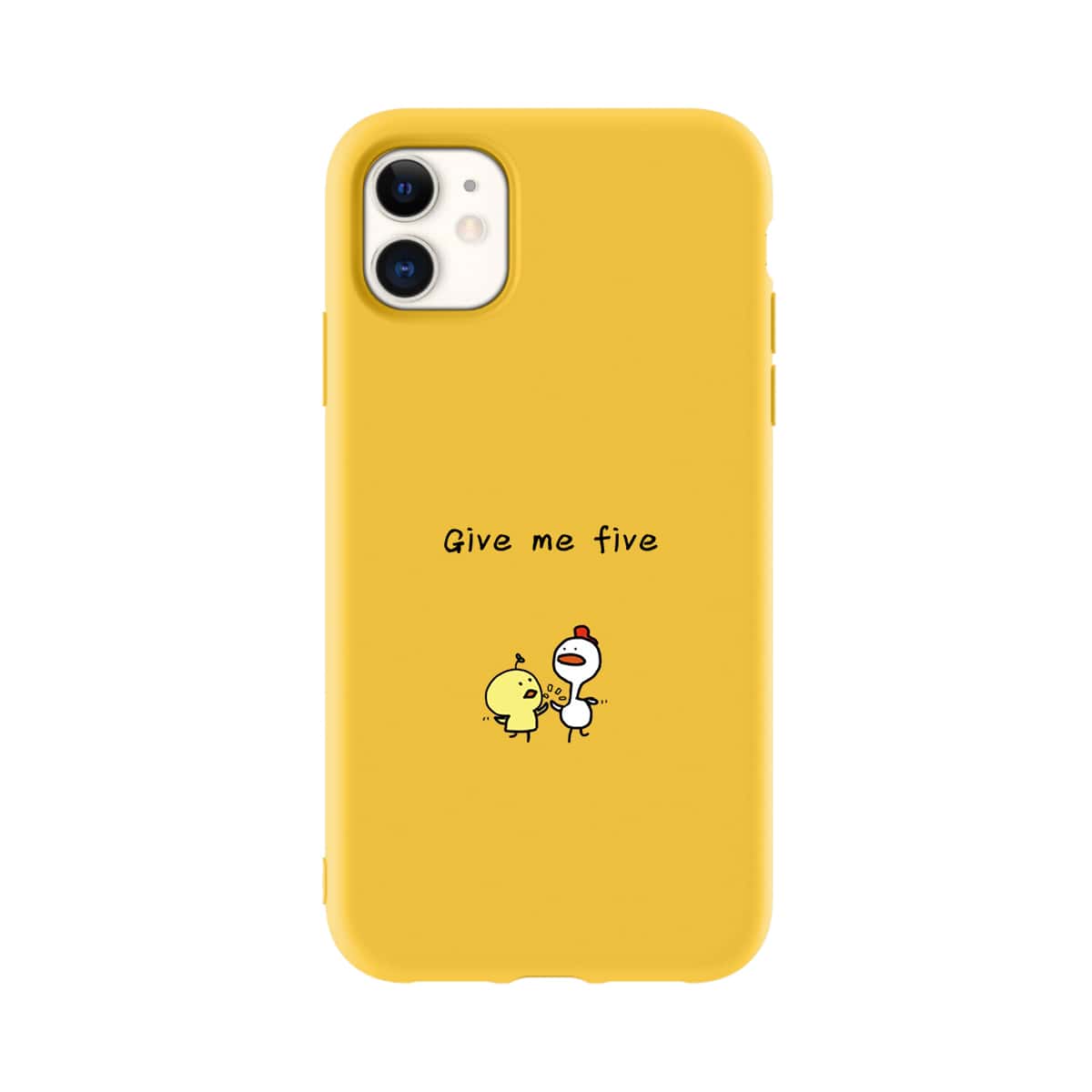 

Duck & Letter Print iPhone Case, Yellow