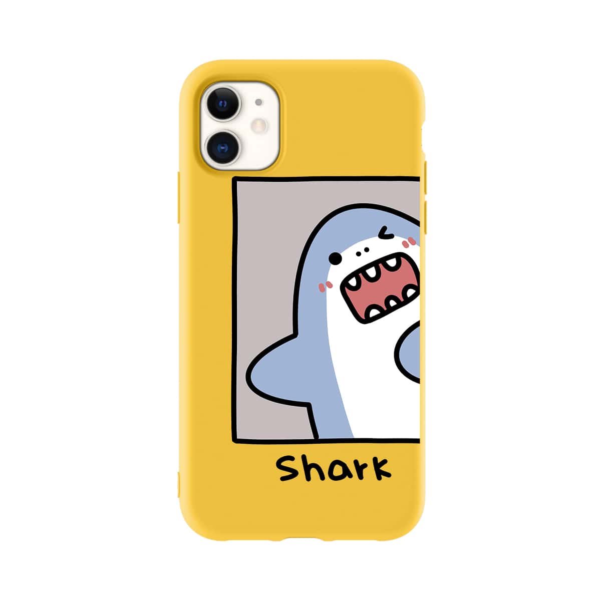 

Cartoon Shark iPhone Case, Yellow