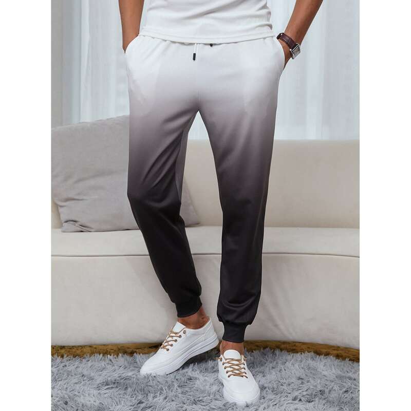 

Guys Color Block Drawstring Waist Carrot Pants, Multicolor