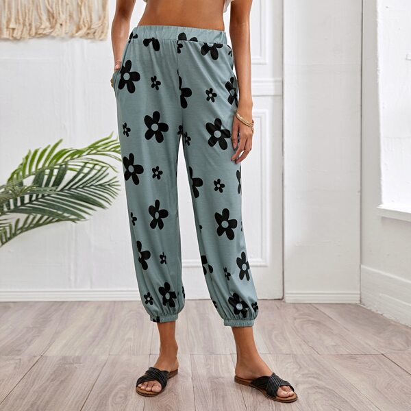 

Floral Print Carrot Pants, Multicolor