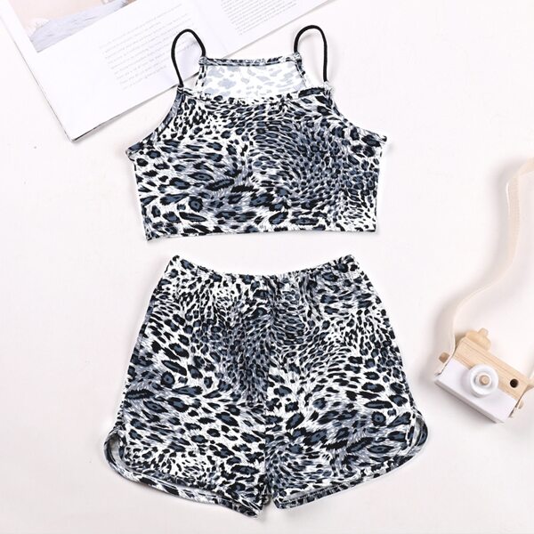 

Girls Leopard Print Cami Top & Shorts, Multicolor