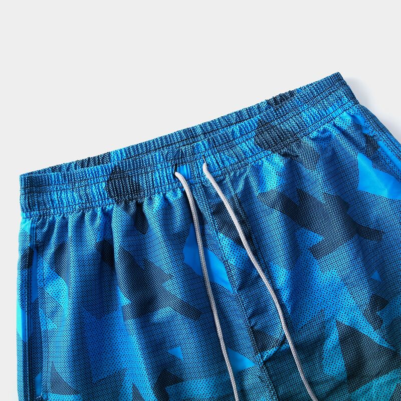 

Guys Geo Print Drawstring Waist Swim Trunks, Multicolor