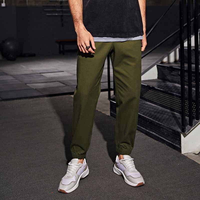 

Guys Drawstring Waist Pants, Olive green