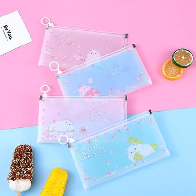 1 个卡通图案随机面罩储物袋，波西米亚风