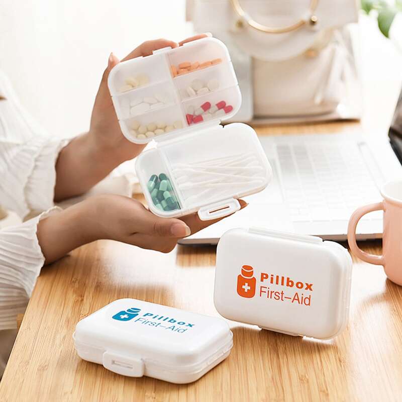 

1pc Random Color Pill Storage Box, Multicolor
