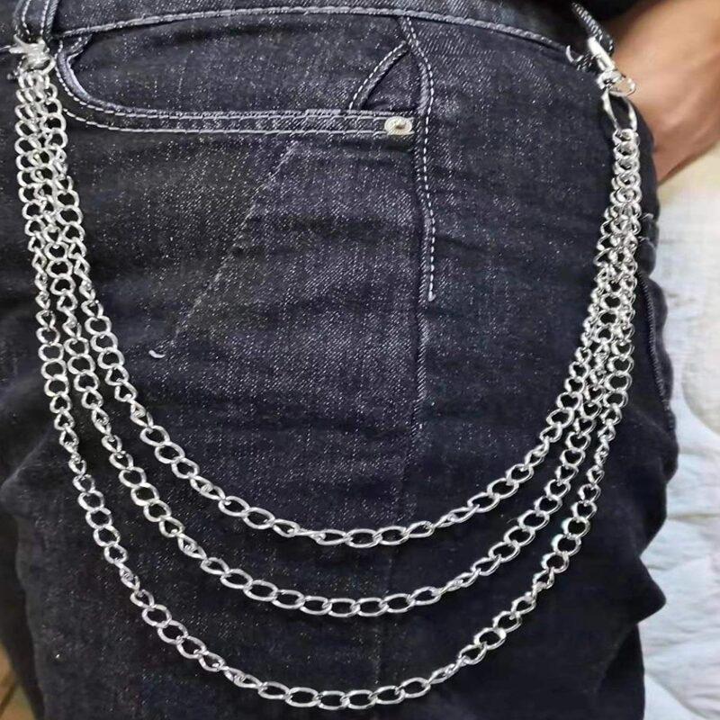 

Simple Layered Pants Chain, Silver