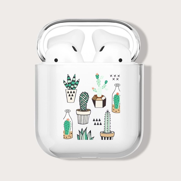 

Plants Print Clear Airpods Case